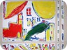 capitan uncino e ballerina spagnola -2003 -acrilico su ciniglia grazzalema bianca (150x135 cm)