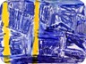 dall’alto...4-2009-olio e tecnica mista su tela e carta (100x40 cm)