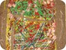 finestra sui campi -2003- tecnica mista su sacco (50x70 cm)
