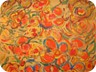fiori arancio -2003 -acrilico su cotone brasilia amarillo (180x135 cm)