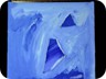 frammenti di cielo 4 - 2010 - olio su tela e carta e legno -(57x50 cm)