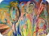 i sole e la luna raccontano- 1997- tecnica mista su tela (cm 110x160)