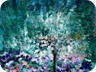 il ciliegio - 1993- acrilico e tecnica mista su sacco (100x139cm)