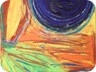 la luna sull’erba -2009-olio e acrilico su cartone(70x100 cm)