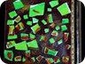 la montagna dei ricordi frammentata 3 -2010 - olio su tela e carta e legno -(87,50x78 cm)
