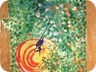 nel bosco - 2003 - acrilico su sacco (300x80 cm)
