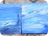 onde - 2004- olio e tecnica mista su carta e polistirolo (dimensioni variabili)