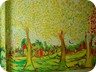 Partiolare de ”Passeggiata nel bosco” - 2005 - murales acrilico (1800x330 cm)