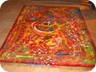tappeto di colori-2004- tecnica mista su tappeto antico (200x180 cm)